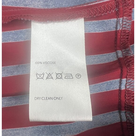 Free People City Girl Striped Red & Blue Wide-Leg Jumpsuit Button-Front Size 2 - Picture 4 of 14